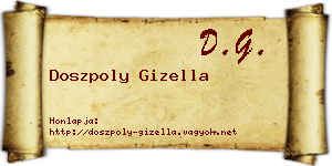 Doszpoly Gizella névjegykártya