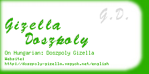 gizella doszpoly business card